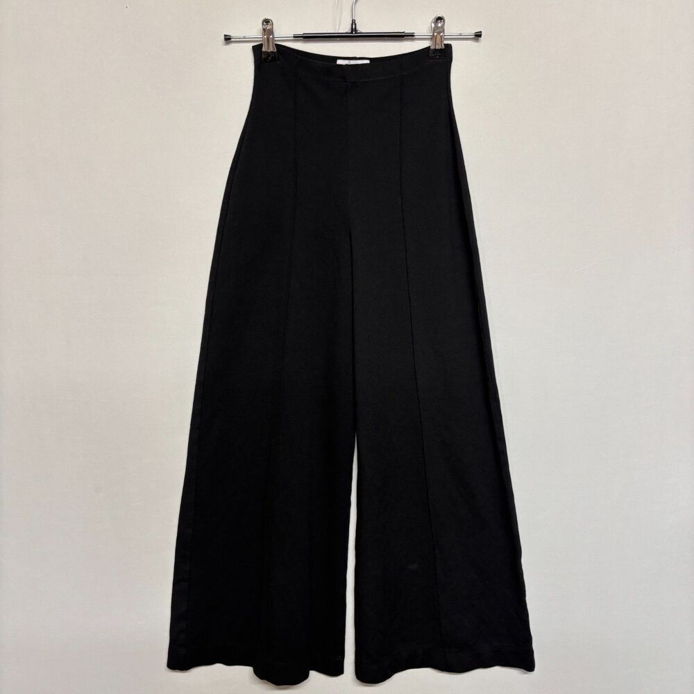 Ripley Rader Women Knit Wide Leg Pants Size 2 Small Black D136 -11
